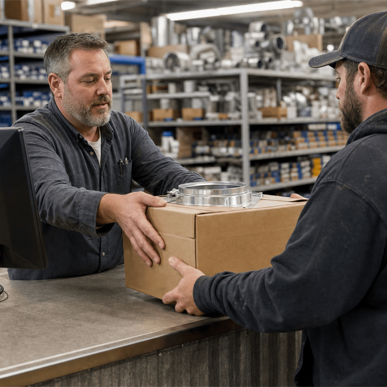 HVAC distribution counter sales